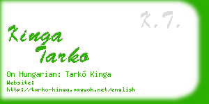 kinga tarko business card